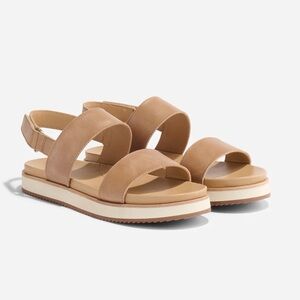 Nisolo Cognac Double-Strap Platform Sandals